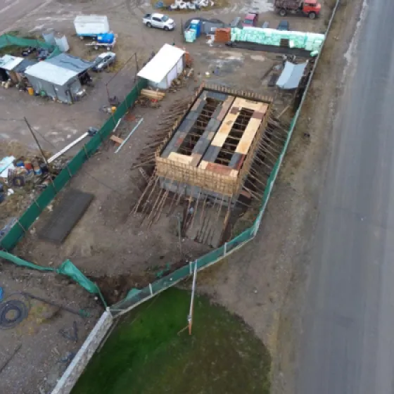 Construcción de cisterna de 270 m3 de hormigón armado