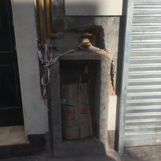 ejecución de red interna de gas