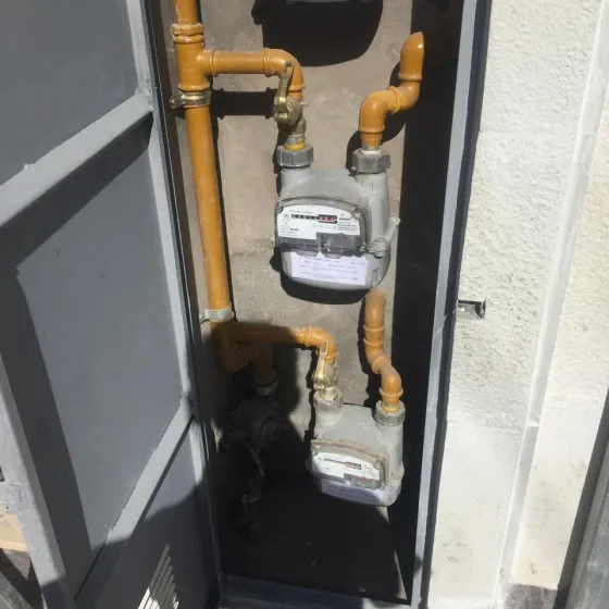 ejecución de red interna de gas