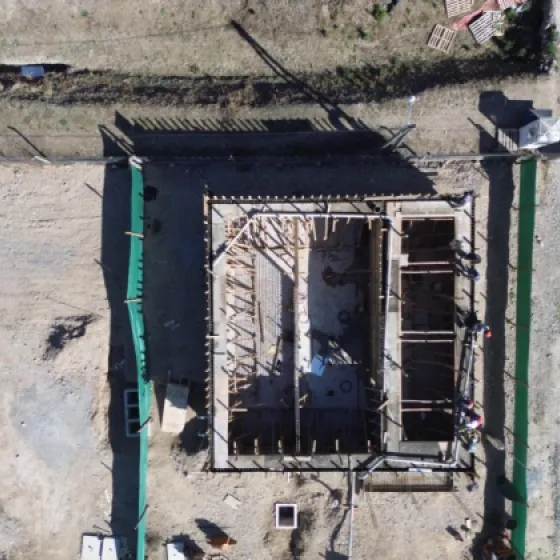 Construcción de cisterna de 270 m3 de hormigón armado